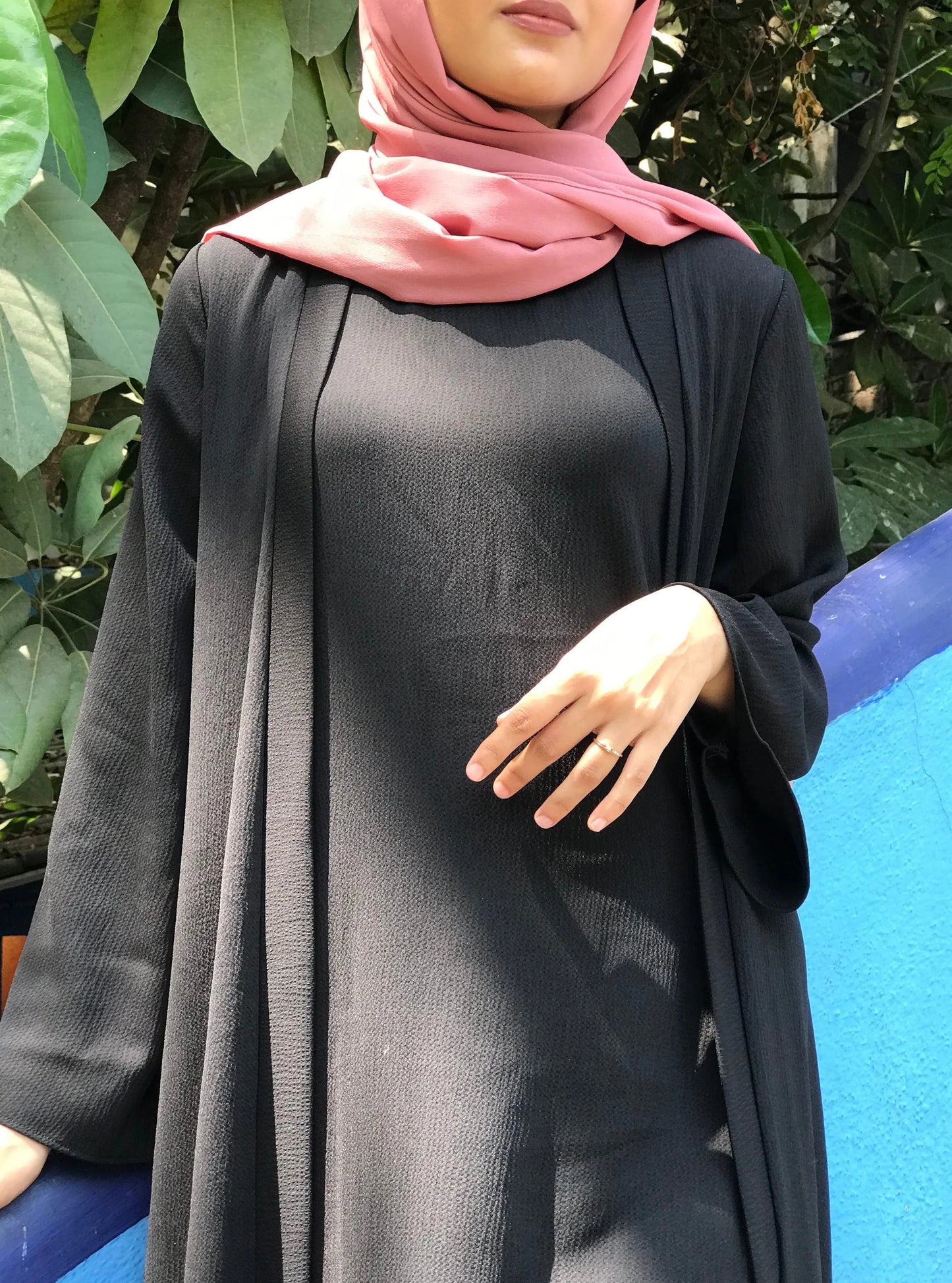 CHARCOAL TWO-PIECE ABAYA