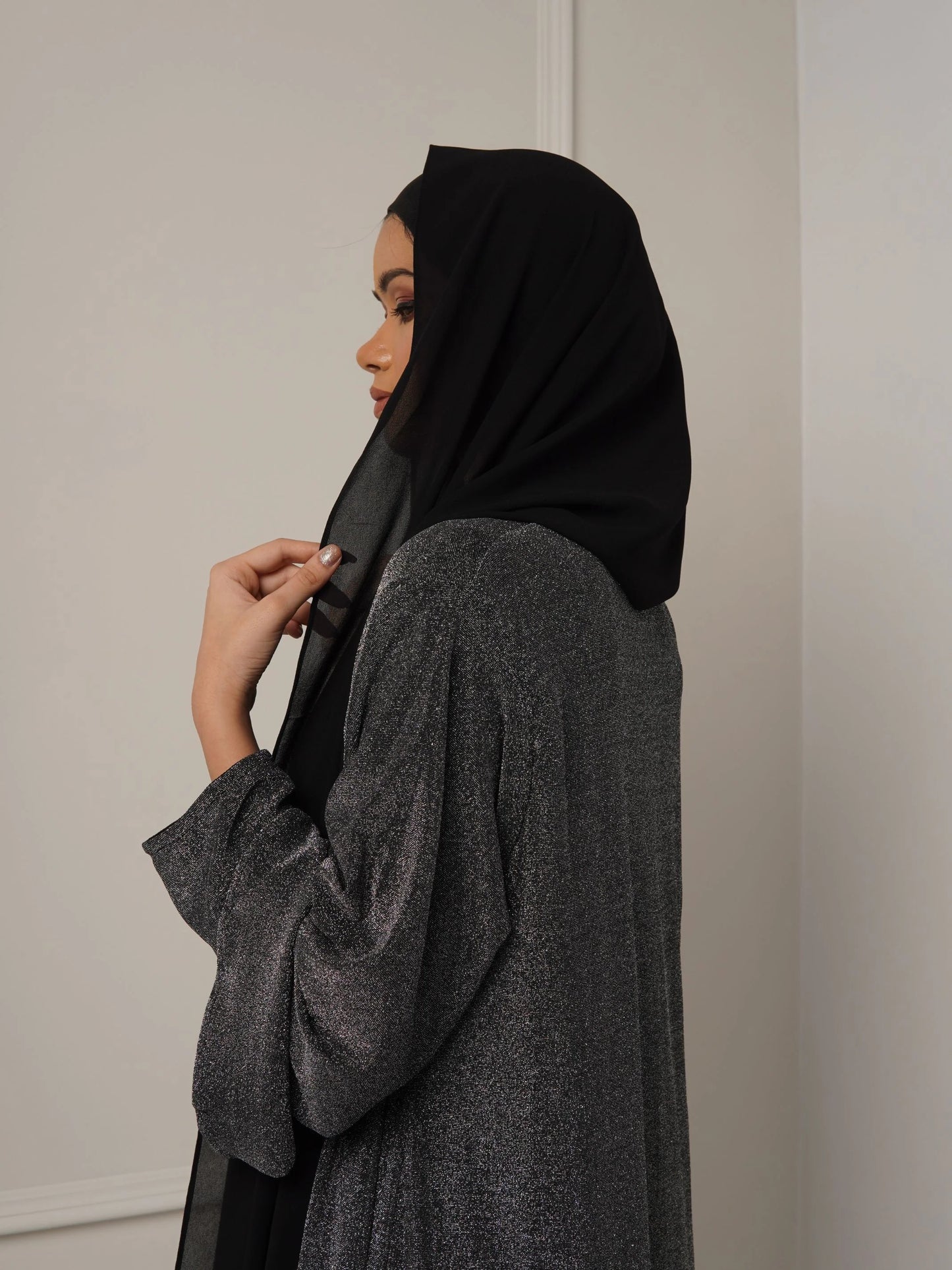 ELIZA LUXURY ABAYA - SILVER