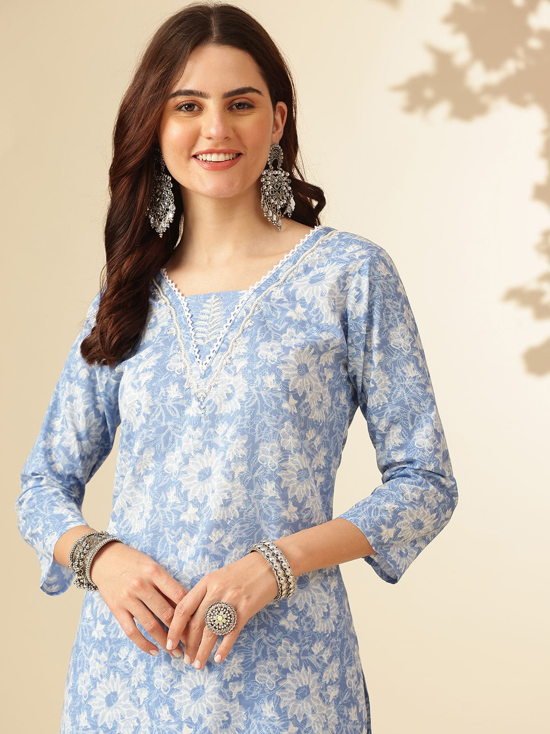 Women's Rayon Kurta Set With Printed Dupatta Set