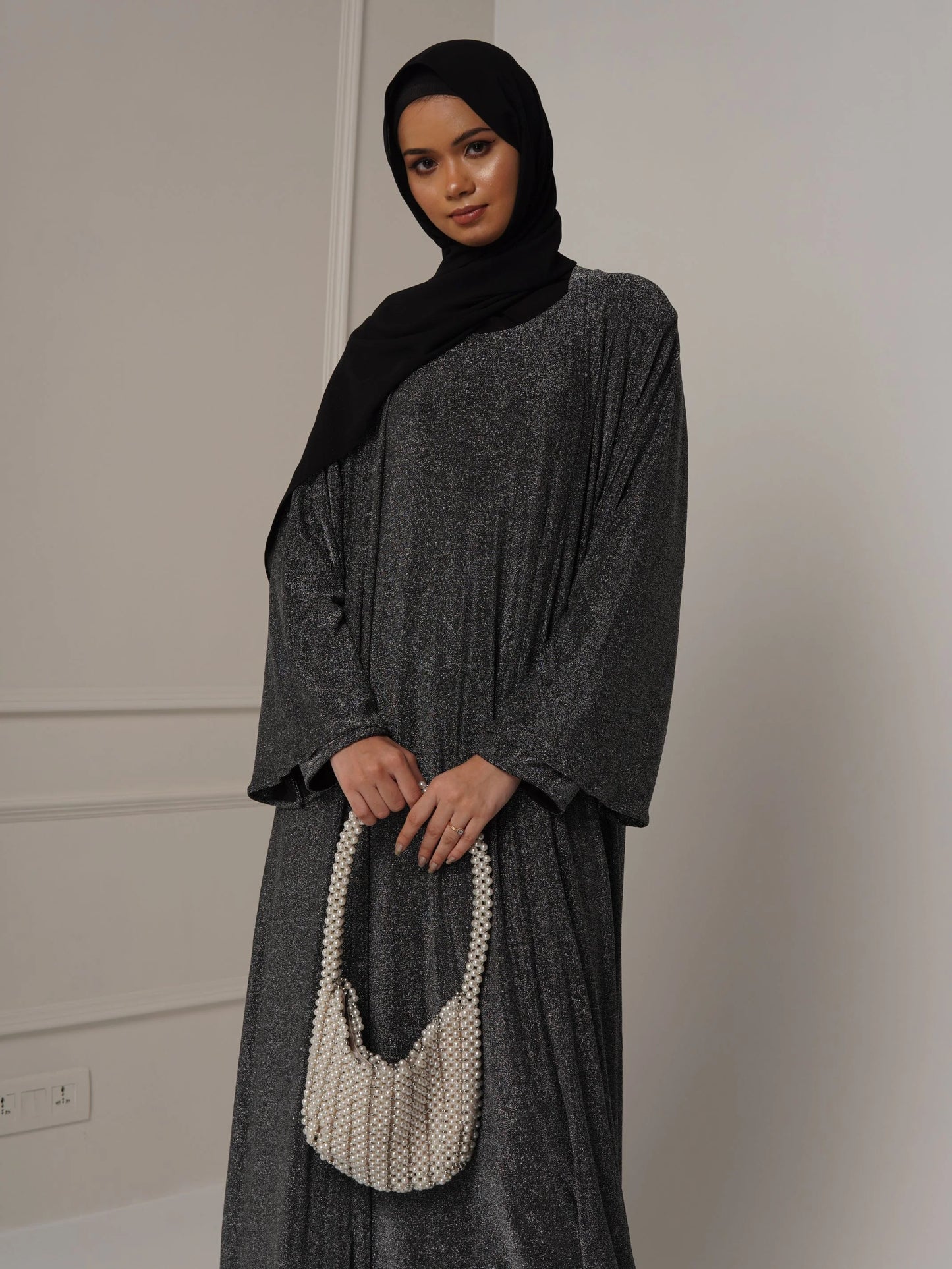 ELIZA LUXURY ABAYA - SILVER