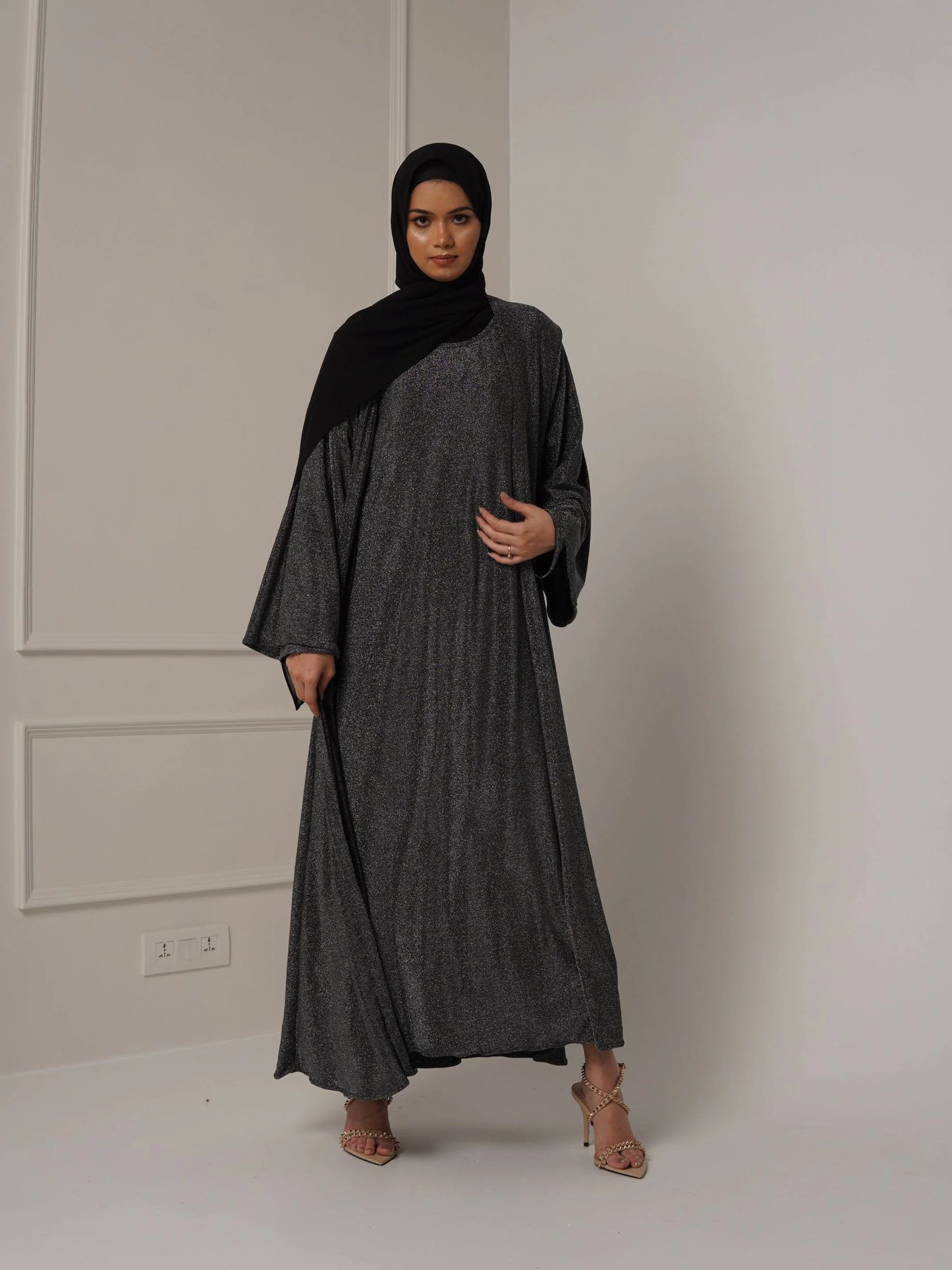 ELIZA LUXURY ABAYA - SILVER