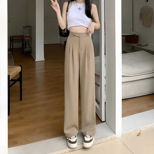 Women's Comfortable High Waist Loose Straight Wide Leg Pant