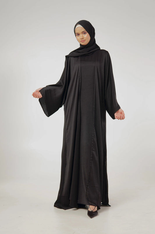 MANAAL TWO PIECE ABAYA - BLACK