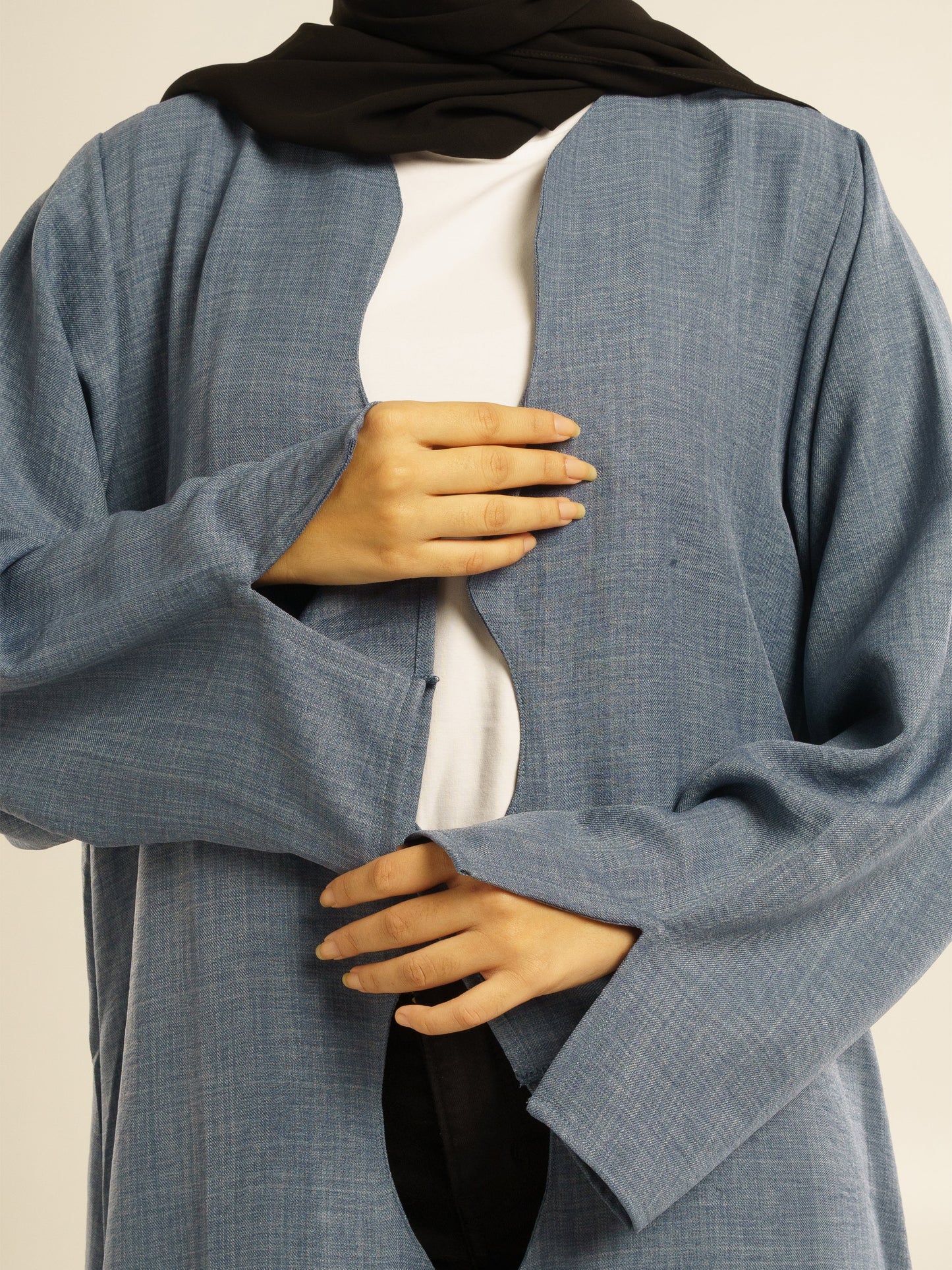 ALMA LINEN ABAYA - BLUE